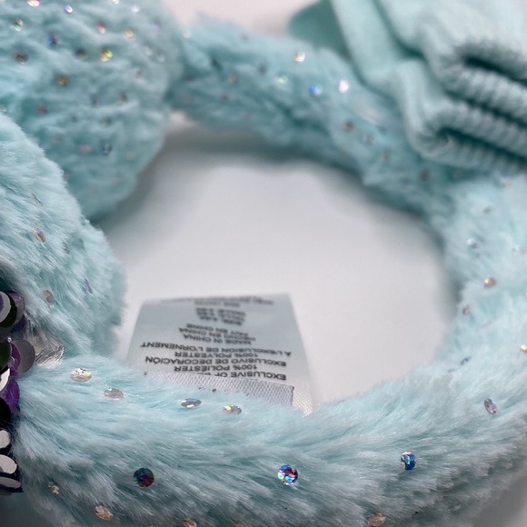 Olly & Friends Girl Sequin Earmuffs & Gloves SZ 4-6X Aqua Soft And Warm Winter - Picture 3 of 6